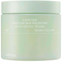 Celimax Ji Woo Gae Heartleaf BHA Peelind Pad - Тонизирующие пилинг-пэды с BHA-кислотой 125мл. 60шт. 