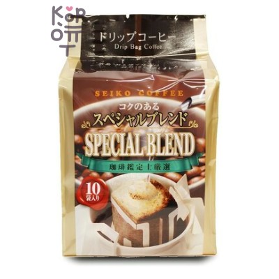 Seiko Coffee Special Blend Drip Bag Coffee — Молотый кофе 7гр., Коробка 10шт