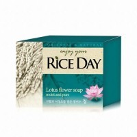 CJ LION Rice Day Cheong - Мыло туалетное, Лотос, 100 г