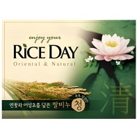 CJ LION Rice Day Cheong - Мыло туалетное, Лотос, 100 г