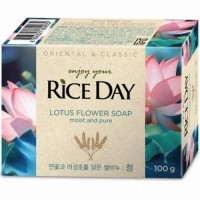 CJ LION Rice Day Cheong - Мыло туалетное, Лотос, 100 г