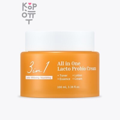 Крем, для лица 3 в1 с лактобактериями и пробиотиками/3 in1 All in One Lacto Probio Cream, Meloso