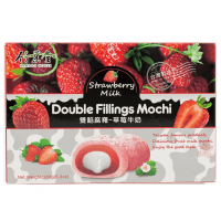 Bamboo House Double Filling Mochi - Японское рисовое пирожное Моти "Клубника с молоком" 180гр.