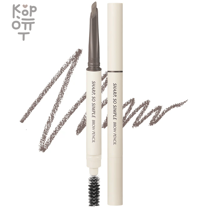 Clio Sharp So Simple Brow Pencil - Автоматический карандаш для бровей со скошенным кончиком особой формы и мягкой щеточкой., купить с доставкой на дом фото 1 — Корейские товары для всей семьи(КорОпт)