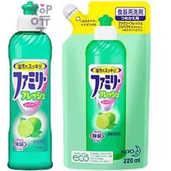 KAO Family Fresh Lime Fragrance - Средство для мытья посуды, овощей и фруктов с ароматом Лайма