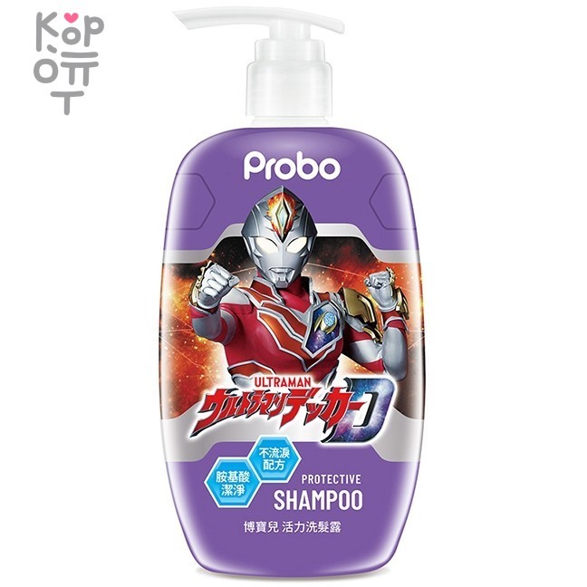 PROBO Protective Shampoo Ultraman - Защитный шампунь Ультрамен для детей с экстрактом Чёрного Овса, 500мл.  , купить с доставкой на дом фото 1 — Корейские товары для всей семьи(КорОпт)