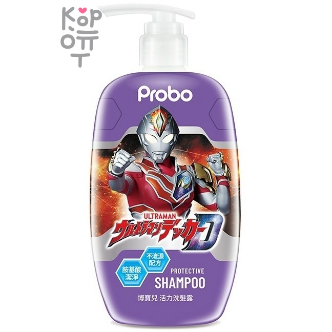 PROBO Protective Shampoo Ultraman - Защитный шампунь Ультрамен для детей с экстрактом Чёрного Овса, 500мл.  