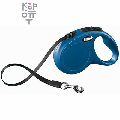 flexi рулетка New Classic S (до 15 кг) 5 м лента синяя