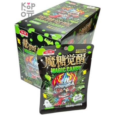 Кислая леденцовая карамель He He Magic Candy - Жутко кислые конфеты Огненный череп, со вкусом Яблока