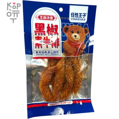 Снэк Про Медведей, Своенравный Принц, 72гр. - Пряный пшеничный снек, стейк — Корейские товары для всей семьи(КорОпт)