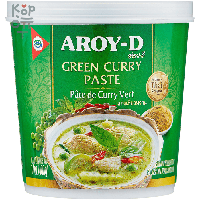 Паста карри зеленая AROY-D Green Curry Paste, 400гр. , купить с доставкой на дом фото 1 &mdash; Корейские товары для всей семьи(КорОпт)