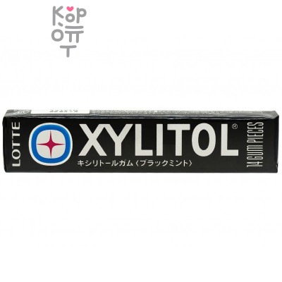 Lotte Xylitol - Резинка жевательная 21гр., чёрная мята