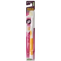 EBISU Compact Toothbrush - Компактная 4-х рядная зубная щетка с плоским срезом щетинок с ПРОРЕЗИНЕННОЙ ручкой (Мягкая).