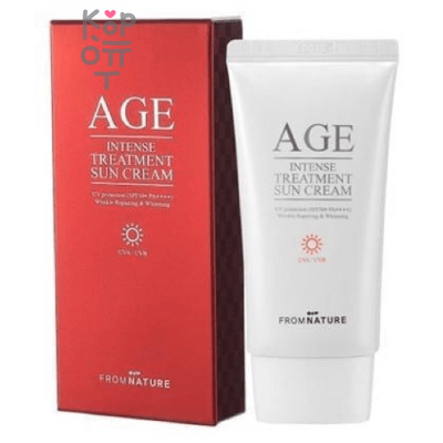 Fromnature Age Intense Treatment Sun cream - Увлажняющий солнцезащитный крем на основе Галактомисиса 50гр.
