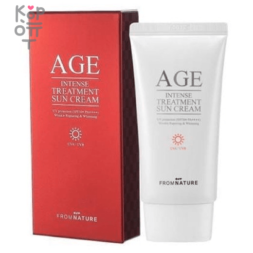 Fromnature Age Intense Treatment Sun cream - Увлажняющий солнцезащитный крем на основе Галактомисиса 50гр., купить с доставкой на дом фото 1 — Корейские товары для всей семьи(КорОпт)