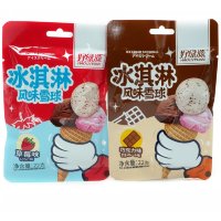 Жевательная конфета Hao Lvyuan Ice Cream Snowball - Мороженное со вкусом Шоколада
