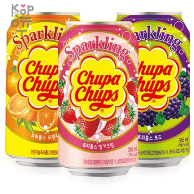 LOTTE Chupa Chups - Газированный напиток 345мл — Корейские товары для всей семьи(КорОпт)