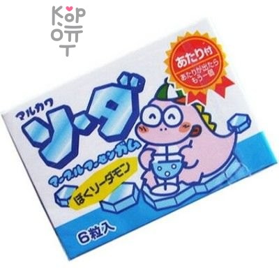 Marukawa Soda marble gum - Жевательная резинка, "Милый Содамон", 6 шариков, 11гр.