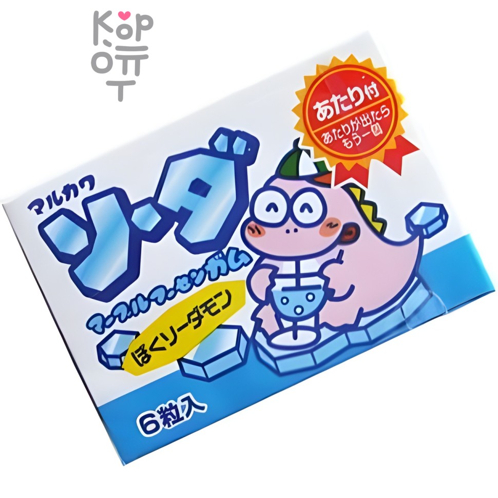 Marukawa Soda marble gum - Жевательная резинка, "Милый Содамон", 6 шариков, 11гр.
