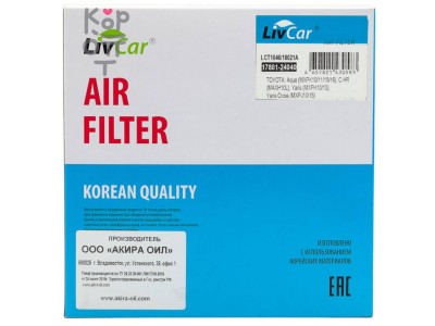 LIVCAR AIR FILTER LCT1046/18021A / Воздушный фильтр