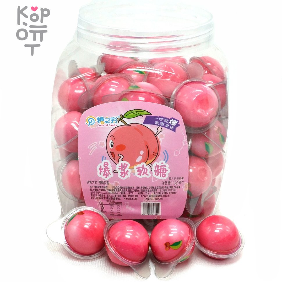Colorful Candy - Жевательный мармелад Персик, купить с доставкой на дом фото 1 — Корейские товары для всей семьи(КорОпт)