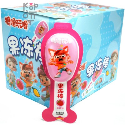 Желе фруктовое Youweike, мультгерои, фруктовый пудинг, 24гр.