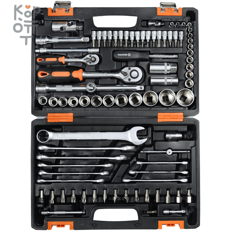 Набор инструментов, 1/2" , 1/4" , CrV, пластиковый кейс 82 предмета Вихрь, купить с доставкой на дом фото 1 — Корейские товары для всей семьи(КорОпт)