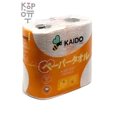 KAIDO — Туалетная бумага, 3 сл, 4рулона Апельсин, KAIDO, Россия, (12), 358 г