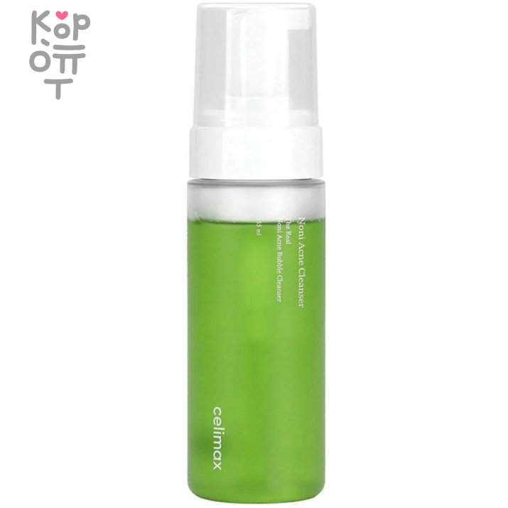 Celimax The Real Noni Acne Bubble Cleanser - Мягкая очищающая пенка на основе Нони 150мл., купить с доставкой на дом Контролирует выработку кожного сала и расширение пор, повышение уровня гидратации и влажности.