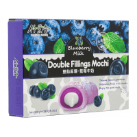 Bamboo House Double Filling Mochi - Японское рисовое пирожное Моти "Голубика с молоком" 180гр.
