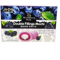 Bamboo House Double Filling Mochi - Японское рисовое пирожное Моти "Голубика с молоком" 180гр.