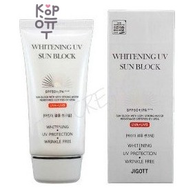JIGOTT — Whitening UV Sun Block SPF50+ PA+++ — осветляющий солнцезащитный крем, 70 мл