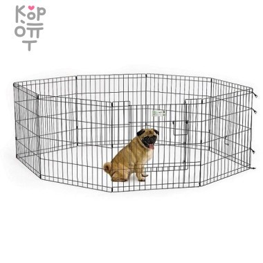 MidWest вольер Life Stages 8 панелей 61х61h см с дверью-MAXLock черный — Корейские товары для всей семьи(КорОпт)