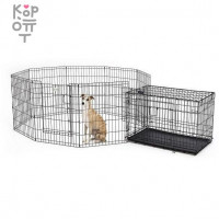 MidWest вольер Life Stages 8 панелей 61х61h см с дверью-MAXLock черный