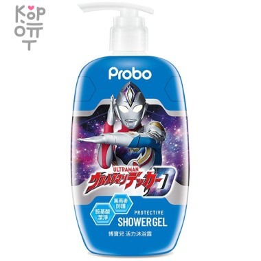 PROBO Protective Shower Gel Ultraman - Детский защитный гель для душа Ультрамен с экстрактом Чёрного Овса, 500мл.    — Корейские товары для всей семьи(КорОпт)