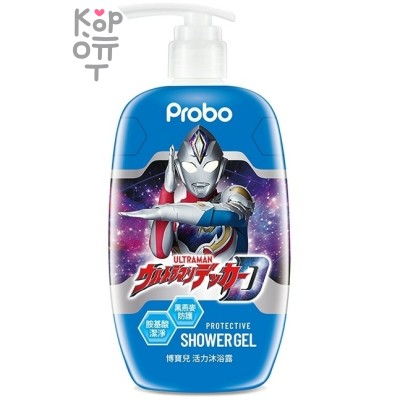 PROBO Protective Shower Gel Ultraman - Детский защитный гель для душа Ультрамен с экстрактом Чёрного Овса, 500мл.   