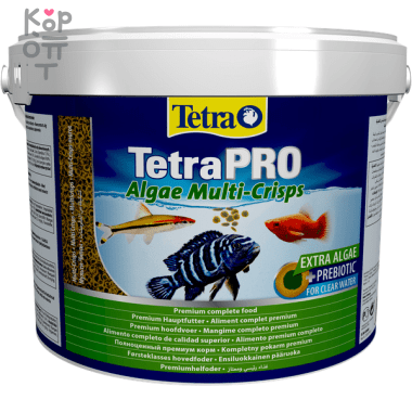 TetraPro Algae Crisps растительный корм для всех видов рыб в чипсах 10 л (ведро) &mdash; Корейские товары для всей семьи(КорОпт)