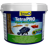 TetraPro Algae Crisps растительный корм для всех видов рыб в чипсах 10л. (ведро)
