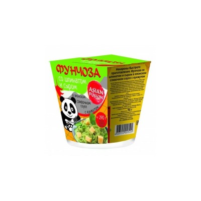 ASIAN FUSION — Фунчоза со шпинатом и сыром в японском сливочном соусе картон 70г*8