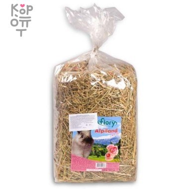 FIORY сено Альпийское Alpiland Rose с розой 500 г — Корейские товары для всей семьи(КорОпт)