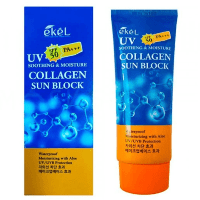Ekel Soothing & Moisture Collagen Sun Block SPF 50/PA+++ - Смягчающий солнцезащитный крем для лица и тела c коллагеном 70мл.