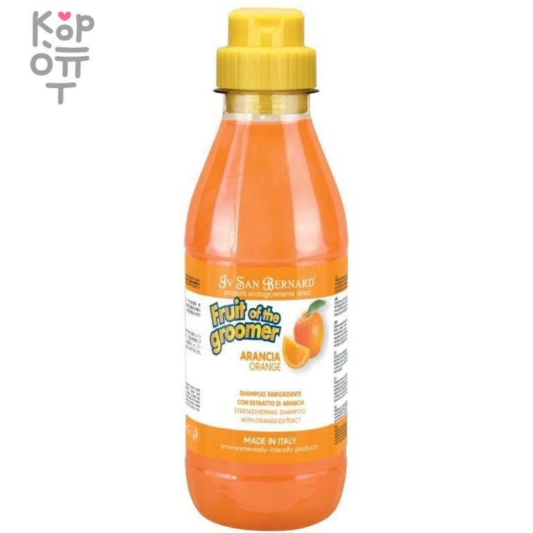 ISB Fruit of the Grommer Orange Шампунь для слабой выпадающей шерсти с силиконом 500 мл, купить с доставкой на дом фото 1 — Корейские товары для всей семьи(КорОпт)