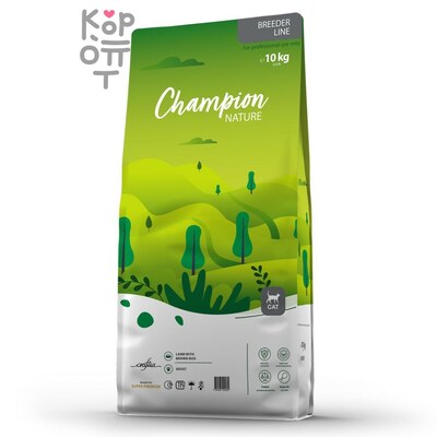 Сухой корм CRAFTIA CHAMPION NATURE SUPER для взрослых кошек из ягненка с бурым рисом 10кг.
