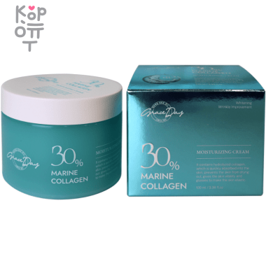 GRACE DAY MARINE COLLAGEN MOISTURIZING CREAM Антивозрастной увлажняющий крем для лица с морским Коллагеном 100мл. &mdash; Корейские товары для всей семьи(КорОпт)