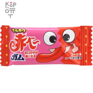 Marukawa Red Gum Cola Akabee - Жевательная резинка Красный язык со вкусом Колы 4,3гр. &mdash; Корейские товары для всей семьи(КорОпт)
