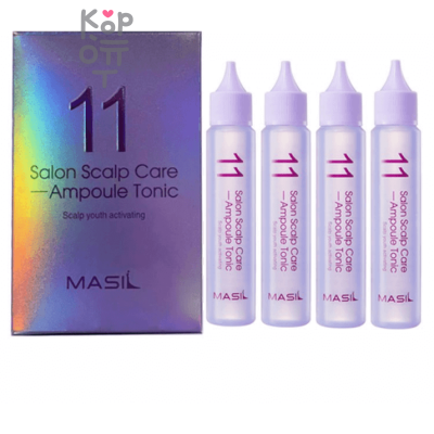 Masil 11 Salon Scalp Care Ampoule Tonic - Освежающий ампульный тоник для кожи головы 30мл.*4шт.