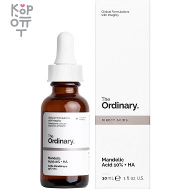 The Ordinary Mandelic Acid 10% + HA - Мягкая пилинг - сыворотка 10% Миндальной кислоты 30мл.  &mdash; Корейские товары для всей семьи(КорОпт)