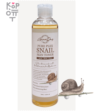 Grace Day Pure Plex Snail Skin Toner - Тонер с муцином Улитки 250мл. — Корейские товары для всей семьи(КорОпт)