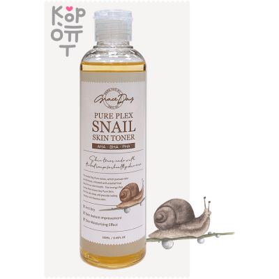 Grace Day Pure Plex Snail Skin Toner - Тонер с муцином Улитки 250мл.