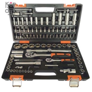 Набор инструментов, 1/2&quot; , 1/4&quot; , CrV, пластиковый кейс 94 предмета Вихрь — Корейские товары для всей семьи(КорОпт)